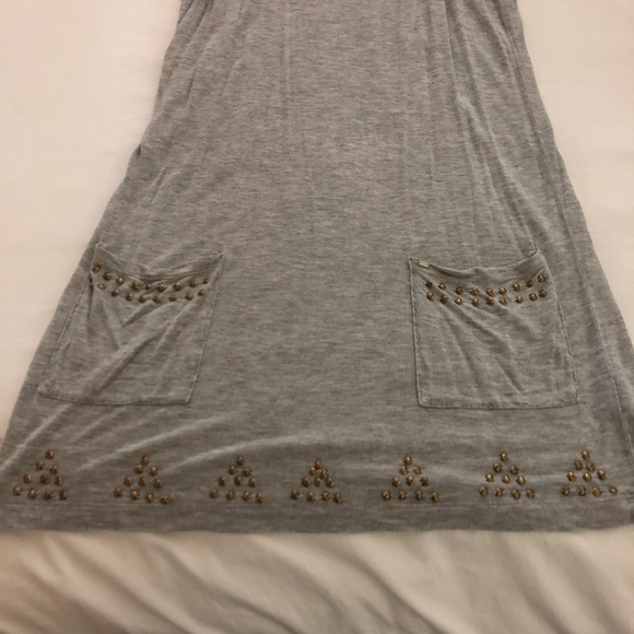 Obey tank dress with studs and leather pull zipper - Picture 2 of 4